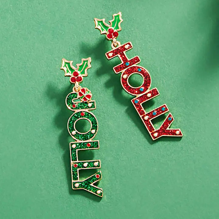 Holly jolly earrings