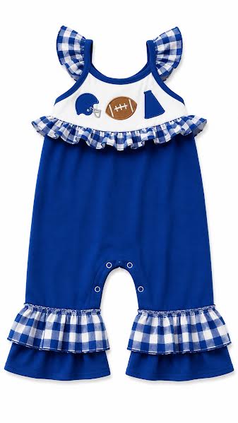 Blue Football romper
