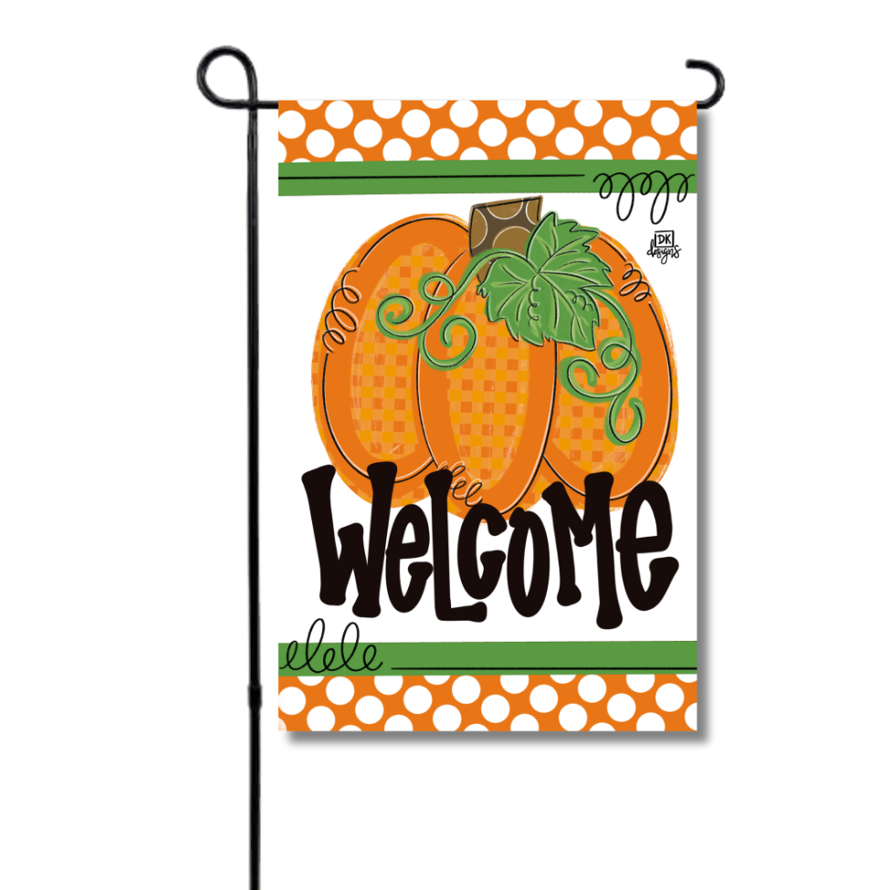 Gingham Pumpkin Garden Glam