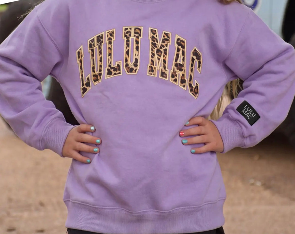Youth Leopard Lavender Hoodie