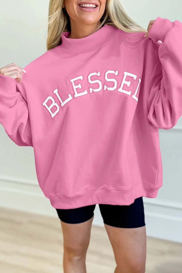 Blessed mock neck