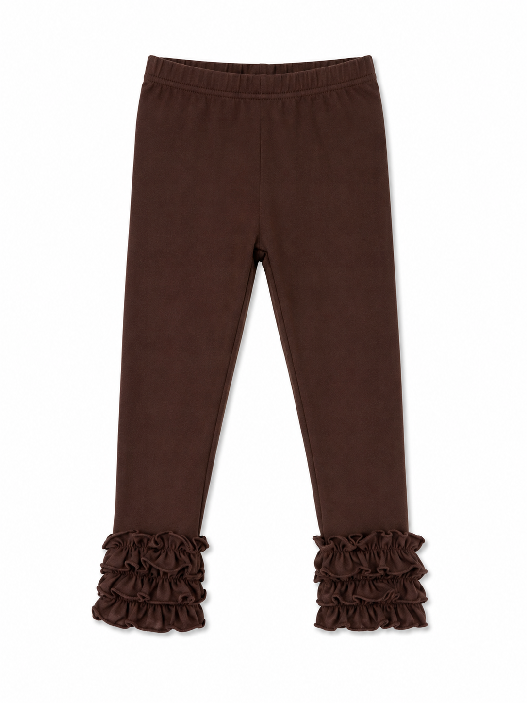 Brown Ruffle Leggings