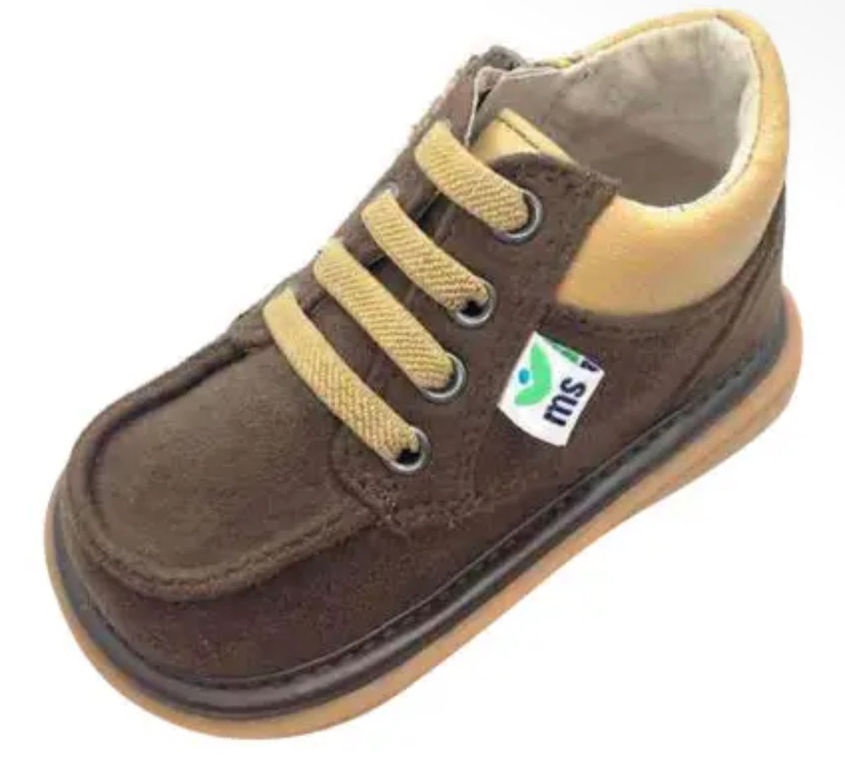 Brown squeaky boot