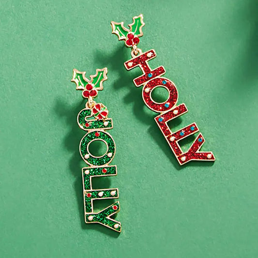 Holly jolly earrings