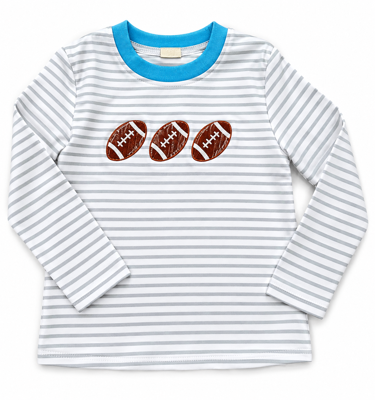 Stripe foot ball shirt
