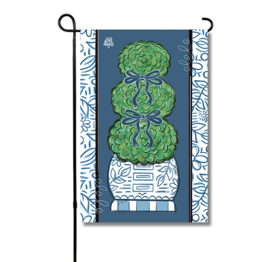 Blue and White Topiary Garden Glam
