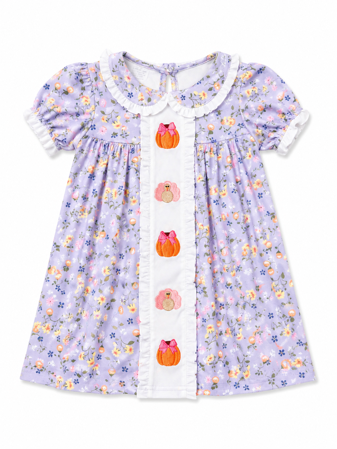 Purple floral fall dress