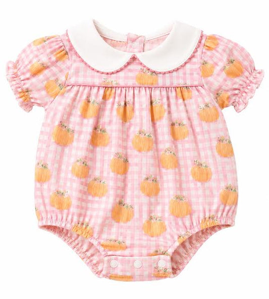 Pink Gingham pumpkin bubble