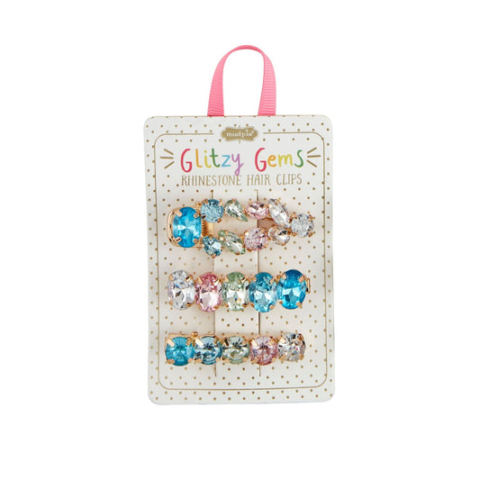 GLITZY GEM HAIR CLIPS