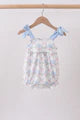 Blue floral bubble