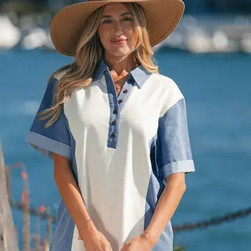 Denim and gray Dress