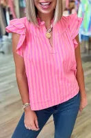 Pink and Orange Stripe Shirt
