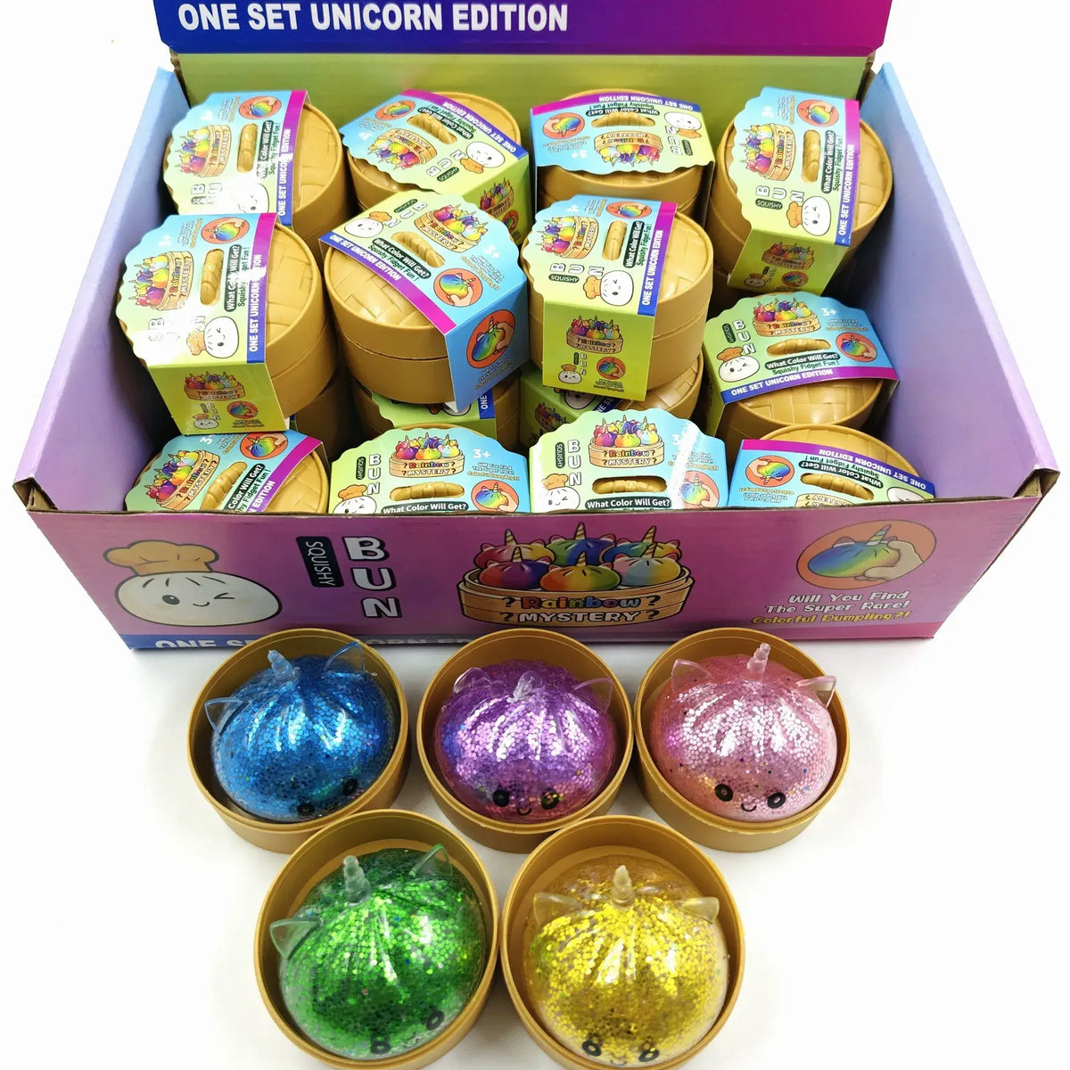 Unicorn Steamed Bun Squishy Stress Toy