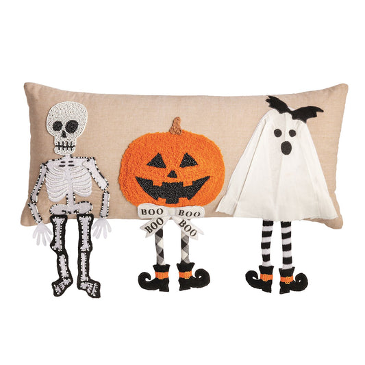 Dangle Leg Halloween Pillow