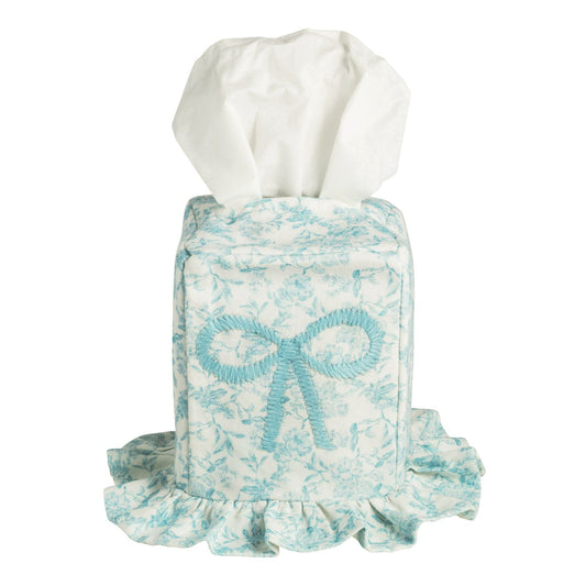 Toile Bow Tissue Box