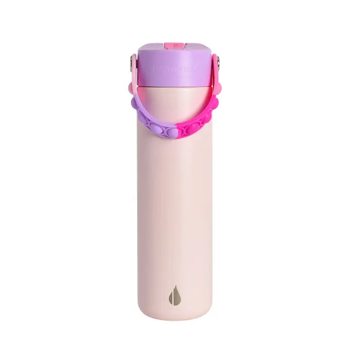 Blush pink tie dye water bottle
