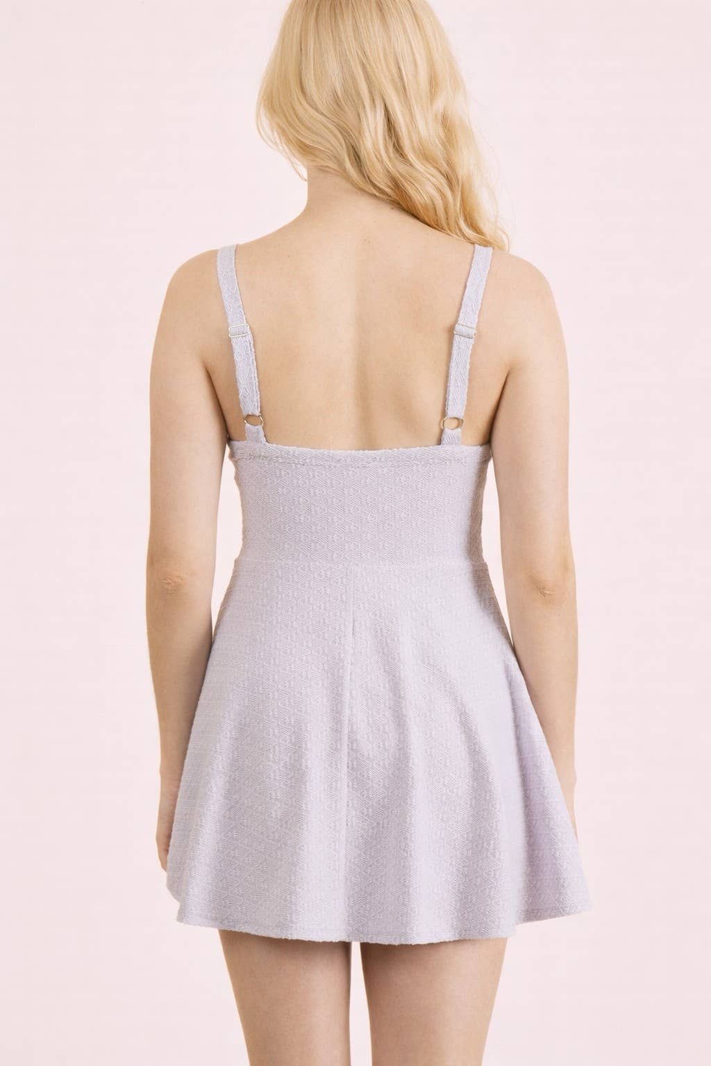 Textured Knit Activewear Dress W/ Inside Shorts