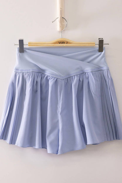 Side Pleated Detail Activewear Shorts