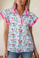 Blue Floral Shirt