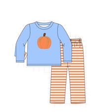 Orange Stripe pumpkin set