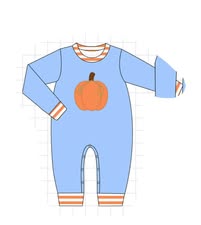 Blue Pumpkin Romper