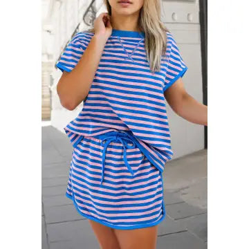 Pink and Blue stripe Set