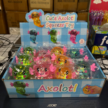 Sugar Squeeze Glitter Axolotl Toy