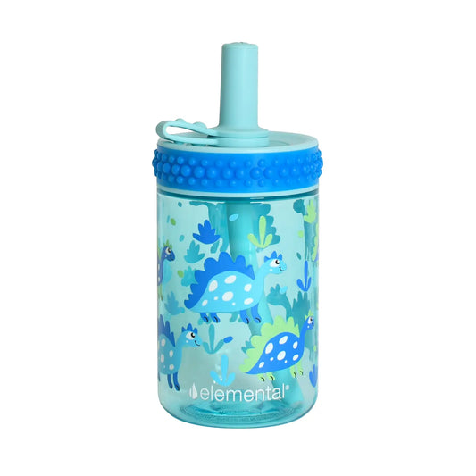 Kids Leakproof Bubble Grip Cup 12oz Dino Blues
