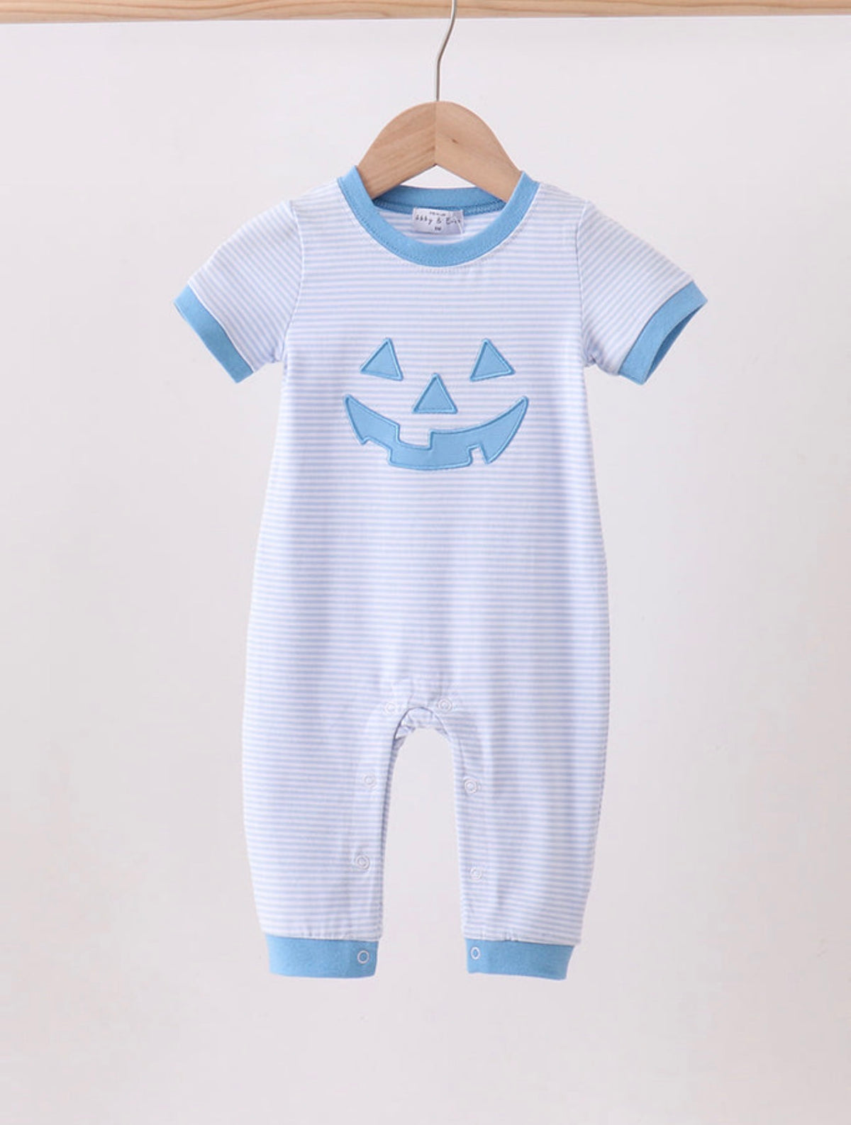 Blue Jack-o-Lantern Romper