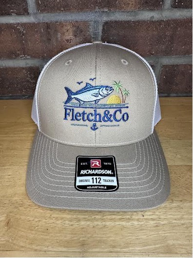 Fletch & Co. Fish Hat - White Mesh