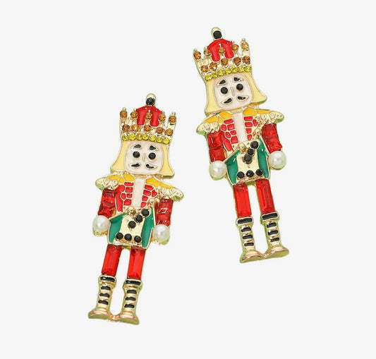Red nutcracker dangles