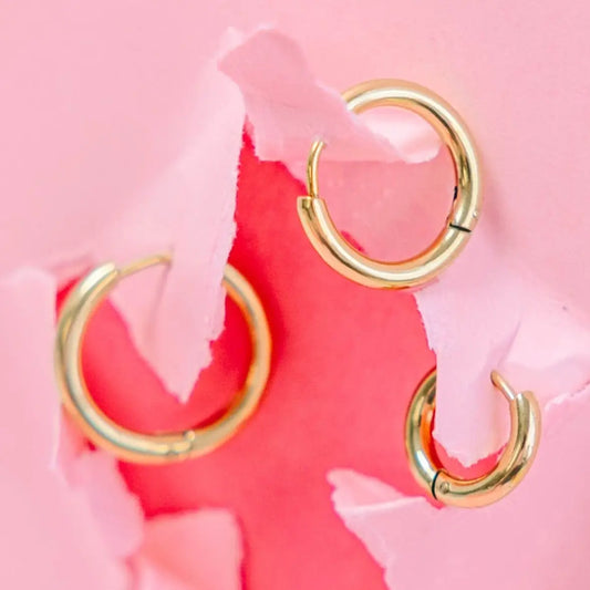 Gold Huggies Earrings