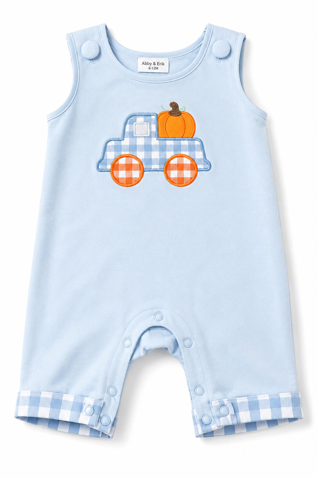 Blue pumpkin romper