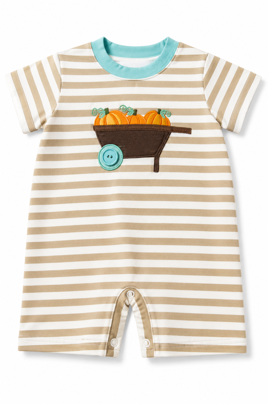Pumpkin wheel barrel romper