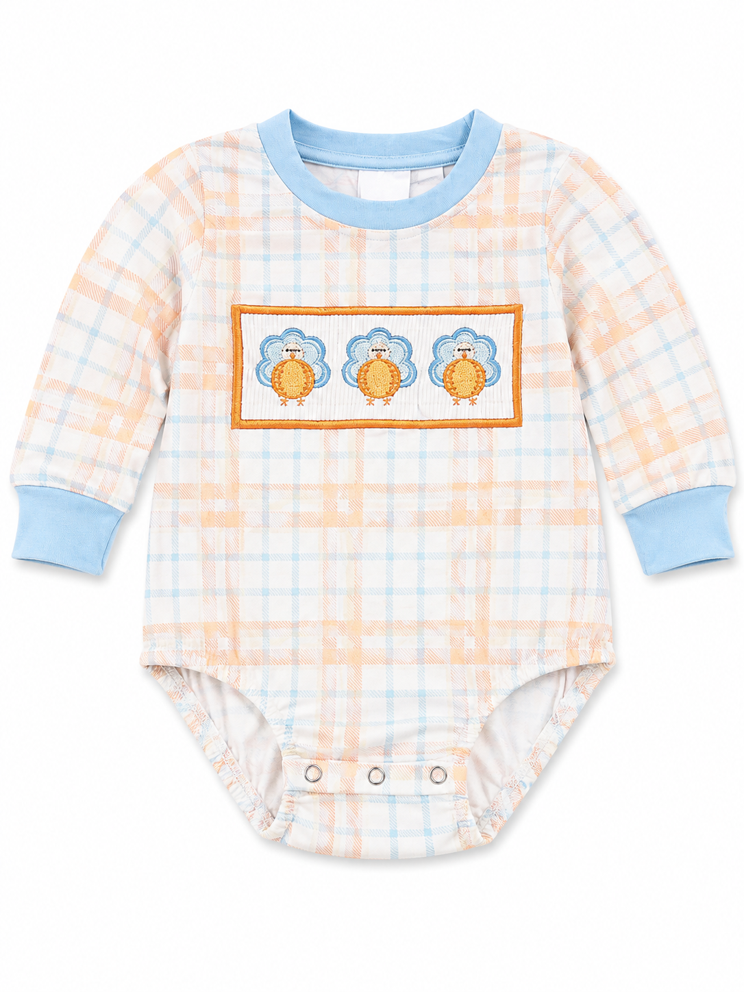 Blue Plaid Turkey Bubble
