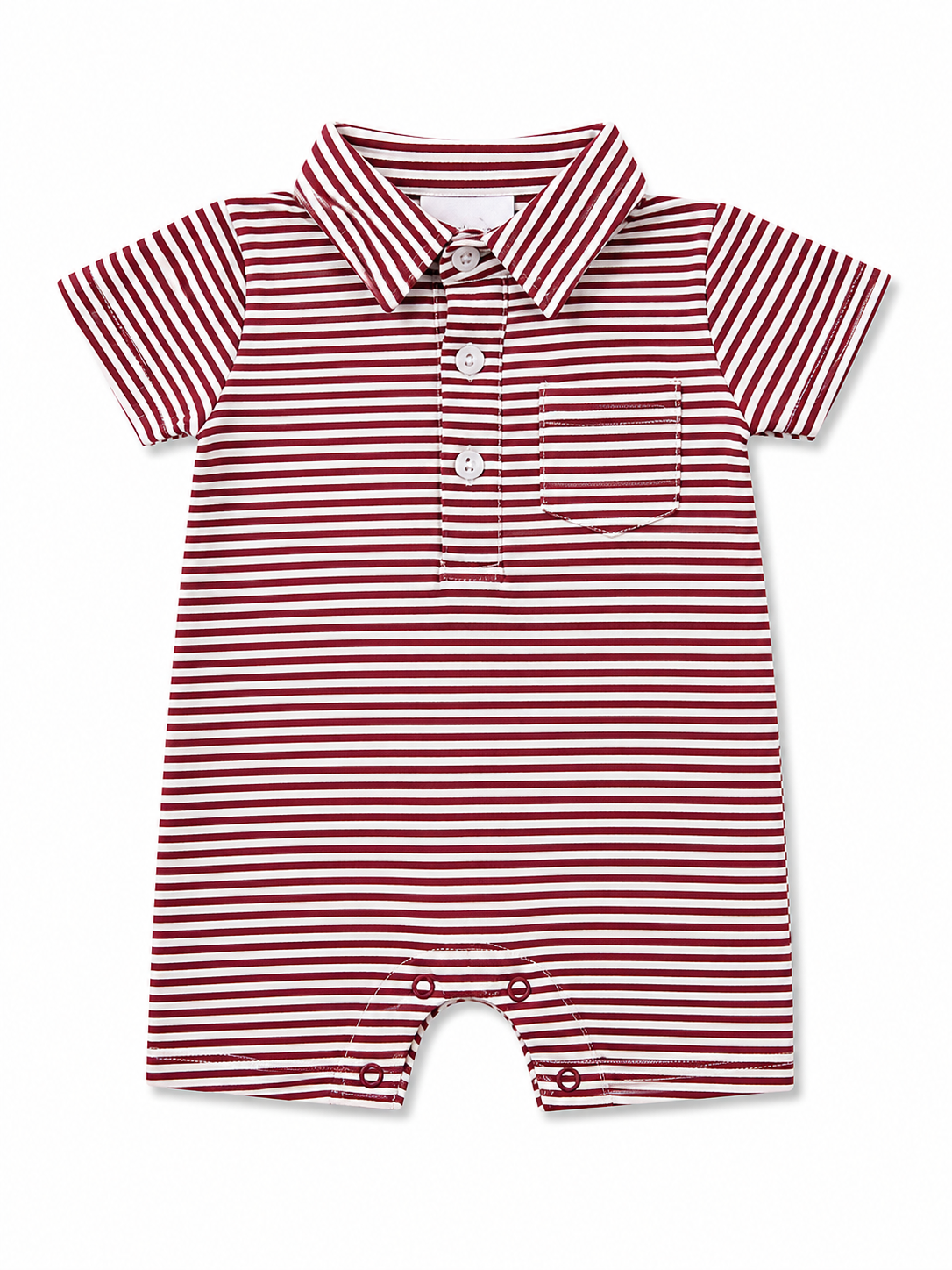 Burgundy Stripe Romper