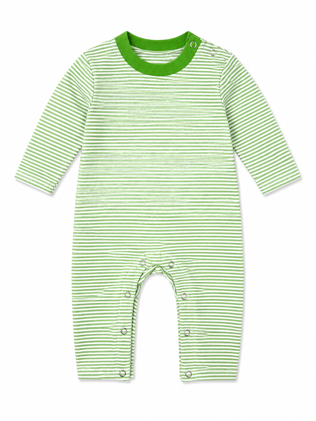 Jellybean Green Stripe Romper