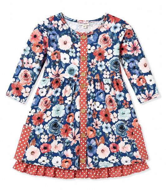 Polka Dot Floral Dress