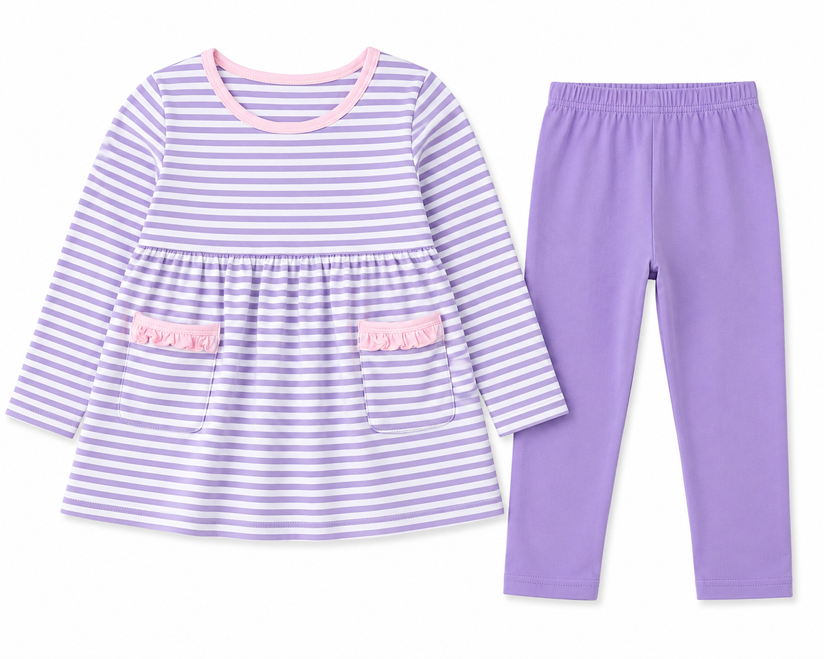 Hazel Blue Pink and Purple Stripe Set