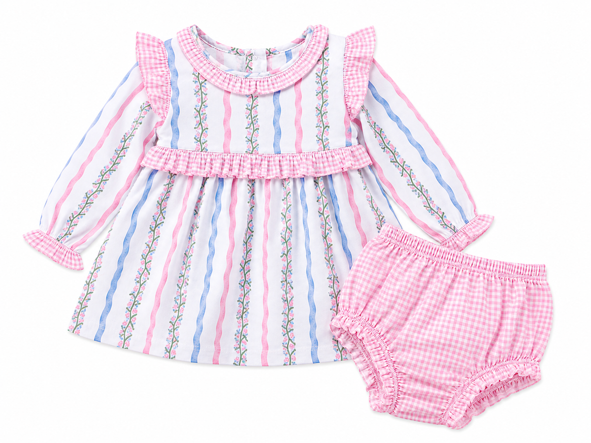 Floral Stripe Bloomer Set