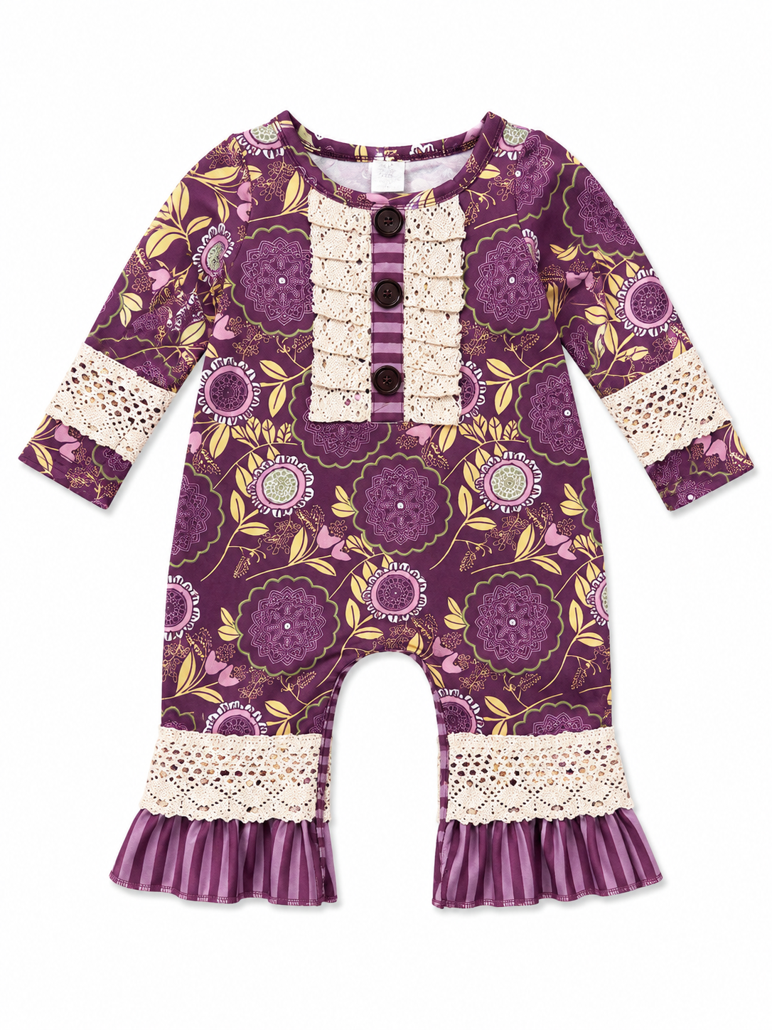 Plum Floral Romper