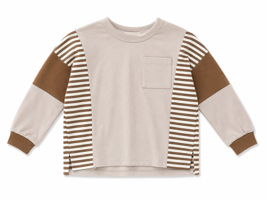 Tan Stripe Colorblock