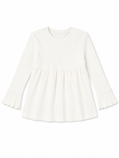 Ribbed Ruffle Shirt
