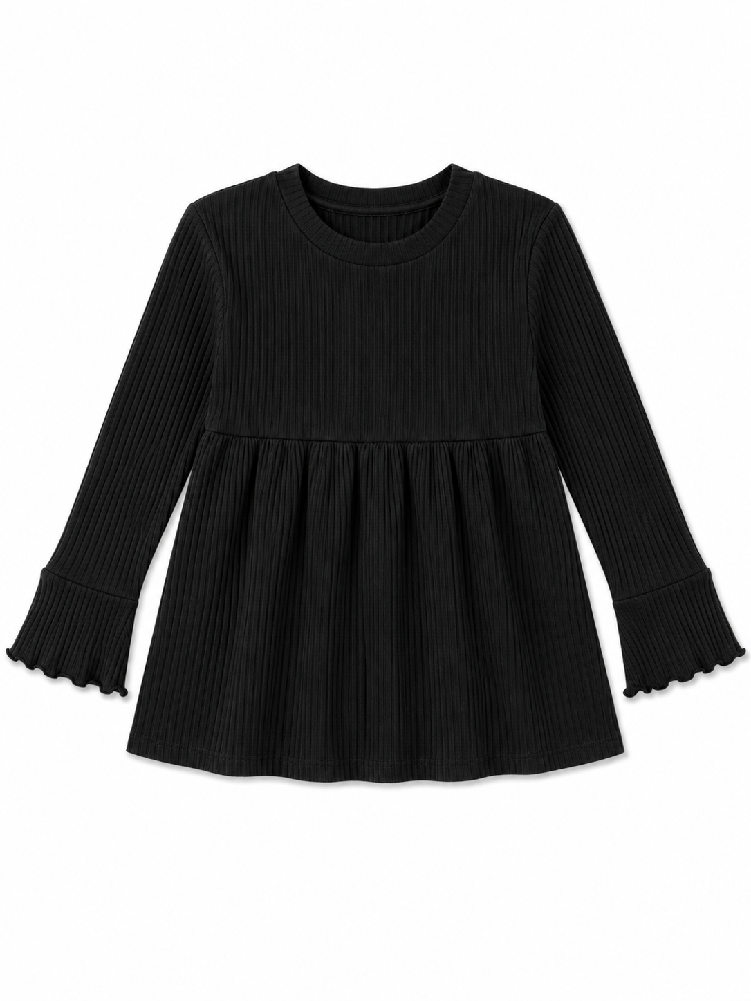 Ribbed Ruffle Shirt