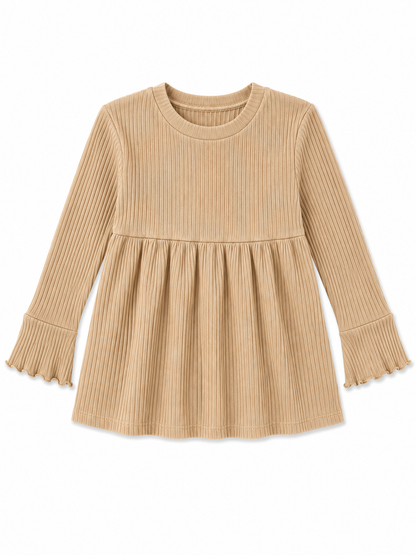 Ribbed Ruffle Shirt