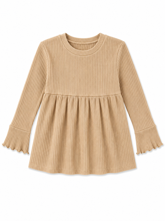Ribbed Ruffle Shirt