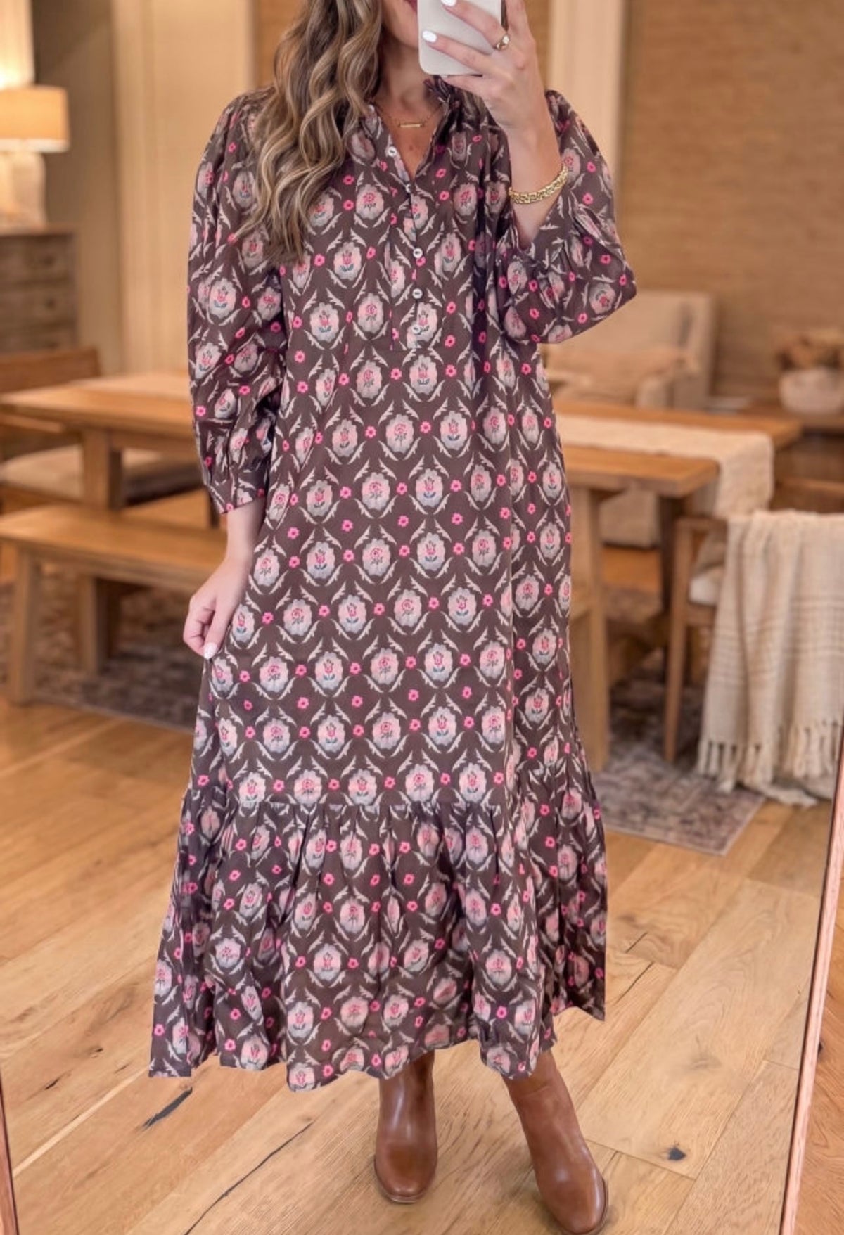 Plum Floral Maxi