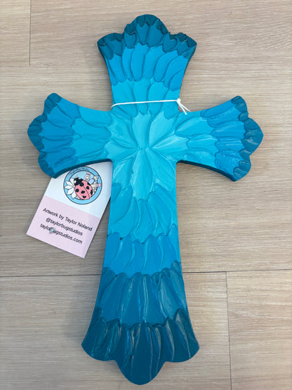 Painted wooden cross