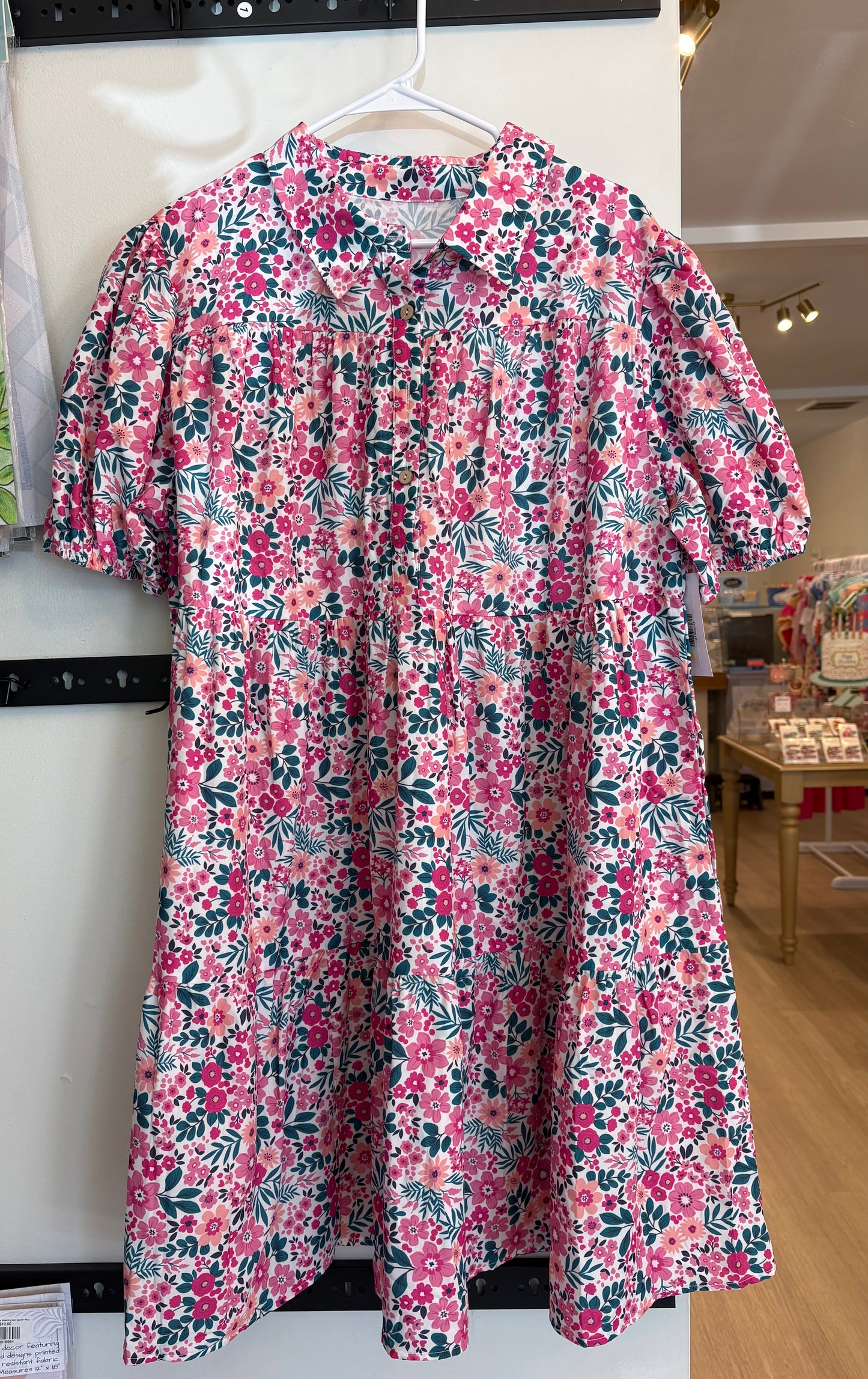Pink floral dress