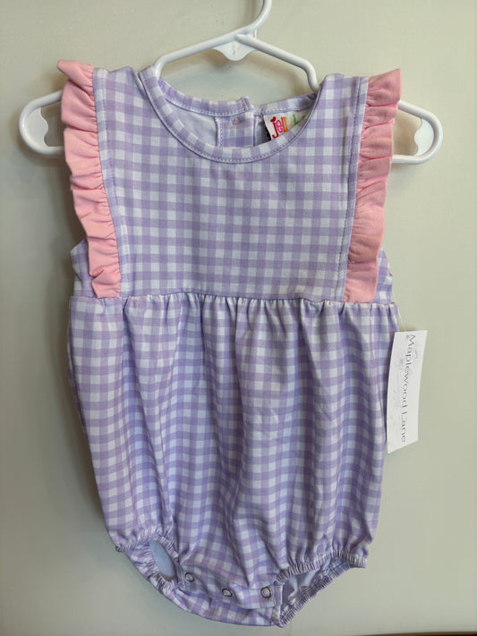 Jellybean Purple Gingham Bubble